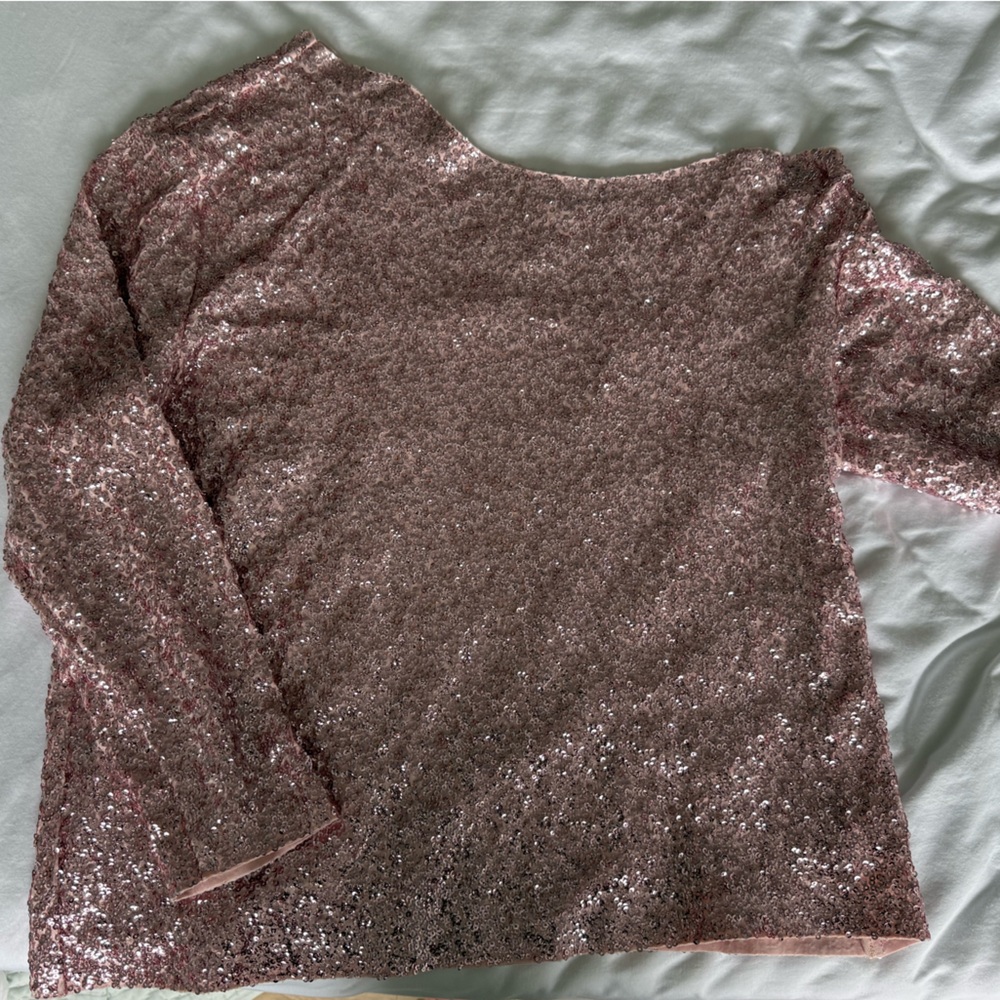Norma Kamali off the shoulder Sparkling Sequin Top